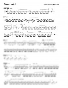 Power Act 1 Trommelnoten / Scheuber Adrian