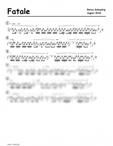Fatale 1 Trommelnoten / Schnydrig Enrico