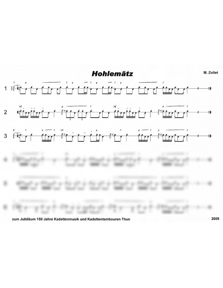 Hohlemätz 1 / Trommelnoten / Zollet Martin