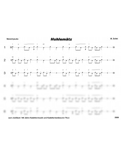 Hohlemätz für grosse Trommel 2 / Trommelnoten / Zollet Martin