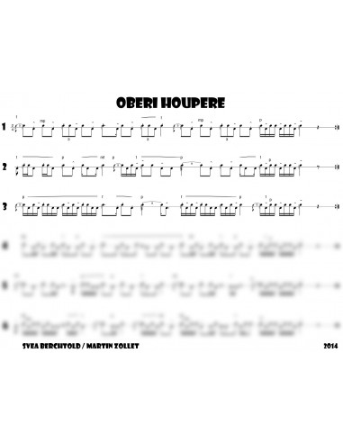 Oberi Houpere 1 Trommelnoten / Zollet Martin