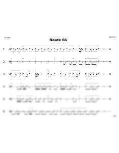 Route 66 / 2 für grosse Trommel / Trommelnoten / Zollet Martin