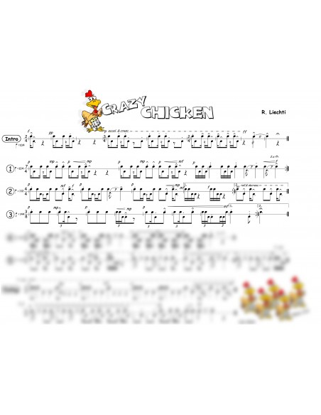 Crazy Chicken 1 Trommelnoten / Liechti Rolf