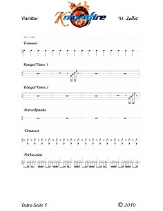 Knightfire 1 / Partitur inkl. Einzelstimmen mit 78 Seiten / Trommelnoten / Zollet Martin