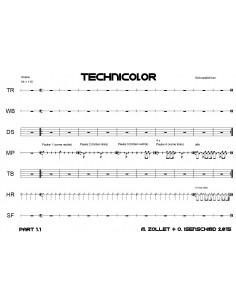 Technicolor 1 / Partitur inkl. Einzelstimmen / Trommelnoten / Zollet Martin