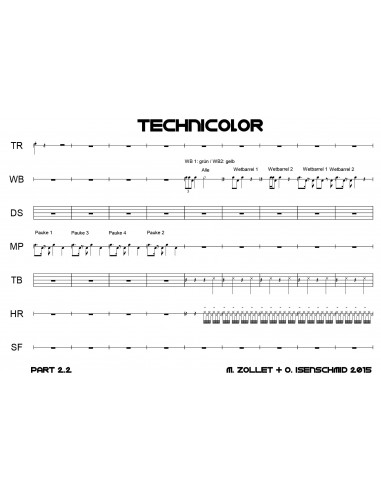 Technicolor 1 / Partitur inkl. Einzelstimmen / Trommelnoten / Zollet Martin