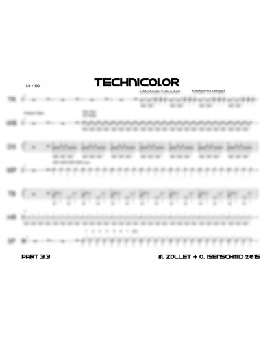 Technicolor 1 / Partitur inkl. Einzelstimmen / Trommelnoten / Zollet Martin