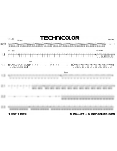 Technicolor 1 / Partitur inkl. Einzelstimmen / Trommelnoten / Zollet Martin