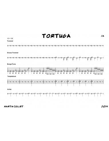 Tortuga 1 / Partitur inkl. Einzelstimmen / Trommelnoten / Zollet Martin