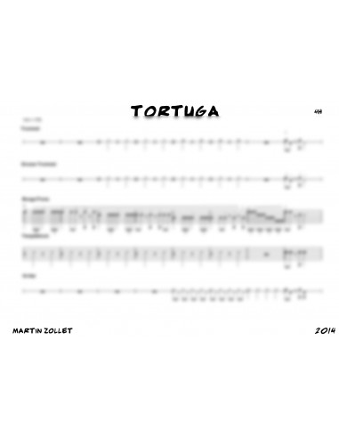Tortuga 1 / Partitur inkl. Einzelstimmen / Trommelnoten / Zollet Martin