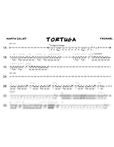 Tortuga 1 / Partitur inkl. Einzelstimmen / Trommelnoten / Zollet Martin