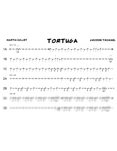 Tortuga 1 / Partitur inkl. Einzelstimmen / Trommelnoten / Zollet Martin