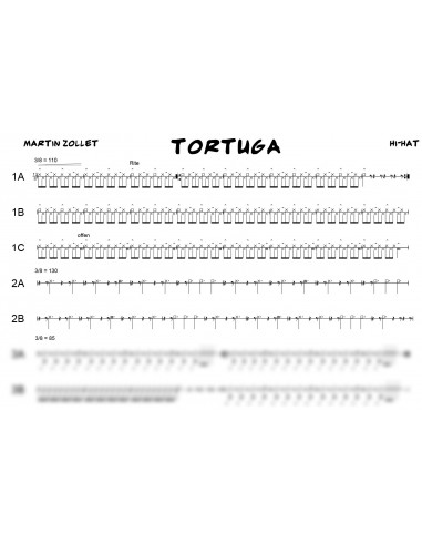 Tortuga 1 / Partitur inkl. Einzelstimmen / Trommelnoten / Zollet Martin