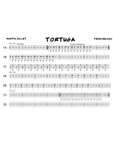Tortuga 1 / Partitur inkl. Einzelstimmen / Trommelnoten / Zollet Martin