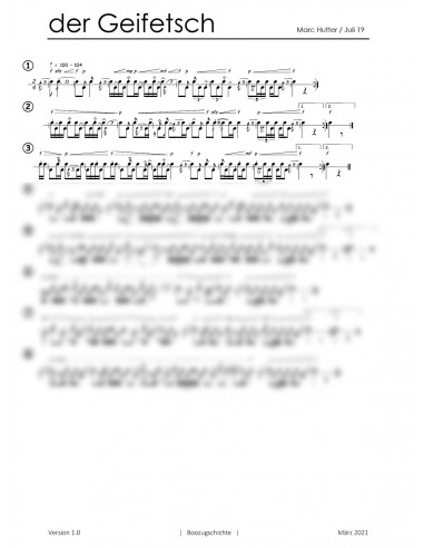 Geifetsch, der / 1 Trommelnoten / Hutter Marc