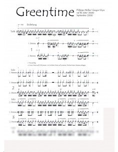 Greentime 1 Trommelnoten / Müller Philippe & Wyss Gregor