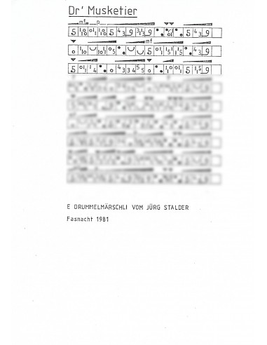 Musketier, dr / 1 Trommelnoten inkl. Hieroglyphen / Stalder Jürg