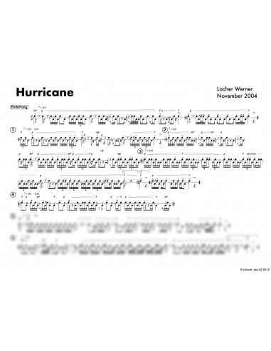 Hurrican 1 Trommelnoten / Locher Werner