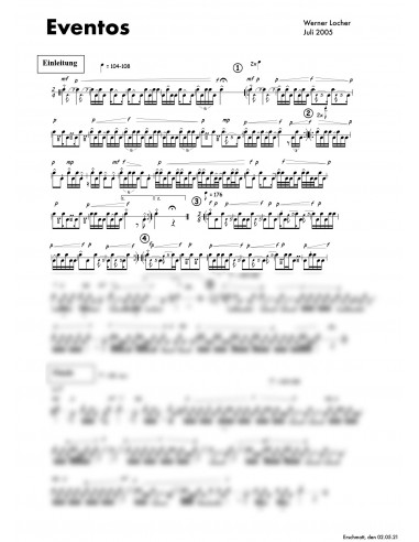 Eventos 1 Trommelnoten / Locher Werner