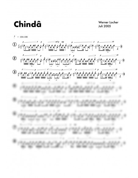 Chindâ 1 Trommelnoten / Locher Werner