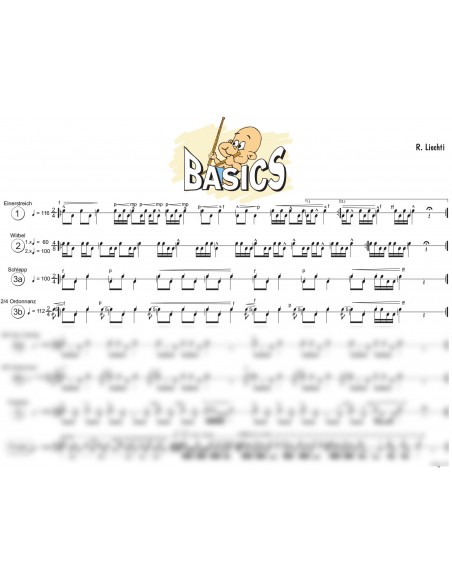 Basics 1 Trommelnoten / Liechti Rolf