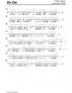 Zic Zac 1 Trommelnoten / Egger Fabian