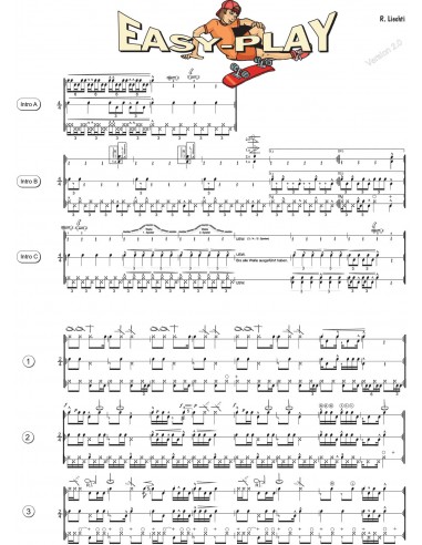 Easy-Play / 1 Partitur / Trommelnoten / Liechti Rolf