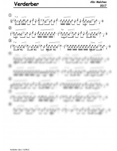 Verderber 1 Trommelnoten / Melches Albi