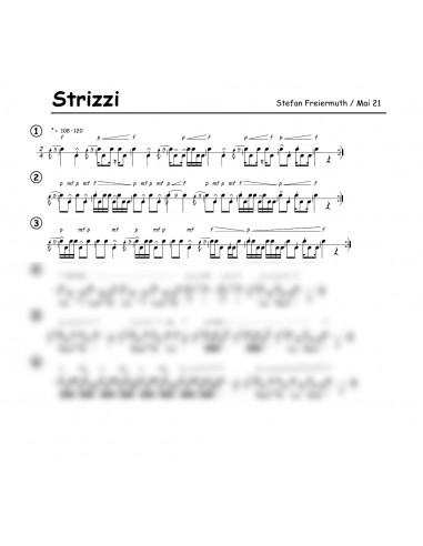 Strizzi / 1 Trommelnoten / Freiermuth Stefan