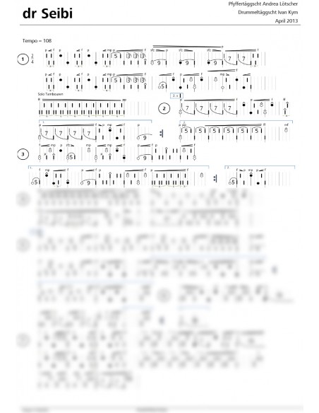 Seibi, dr / 2 Trommelnoten-Hieroglyphen / Kym Ivan