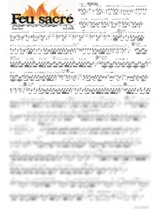 Feu sacré 1 Trommelnoten / Kym Ivan
