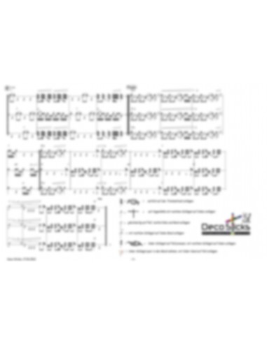 Deco Sticks 1 Trommelnoten-Partitur / Kym Ivan