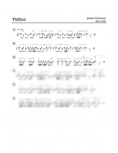 Fidibus 1 Partitur Trommel und Pfeifernoten / Freiermuth Stefan & Barbara 2