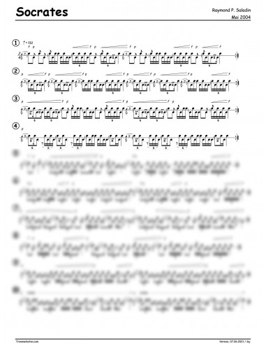 Socrates 1 Trommelnoten / Saladin Raymond