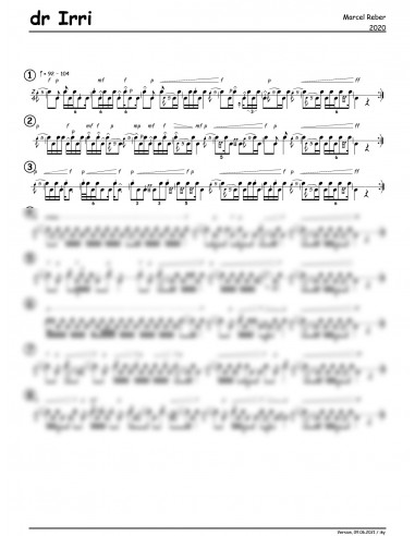 Irri, dr / 1 Trommelnoten / Reber Marcel