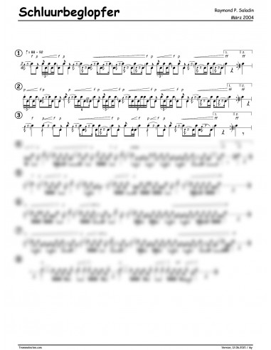 Schluurbeglopfer 1 Trommelnoten / Saladin Raymond