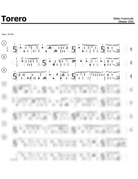 Torero 2 Trommelnoten-Hieroglyphen / Freiermuth Stefan