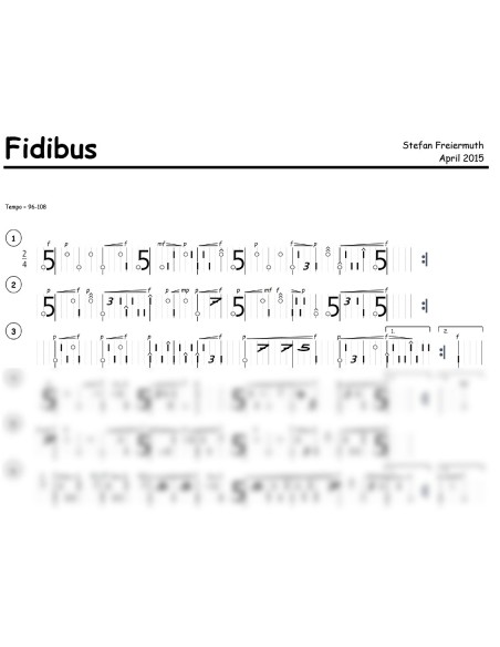 Fidibus 2 Trommelnoten Hieroglyphen / Freiermuth Stefan