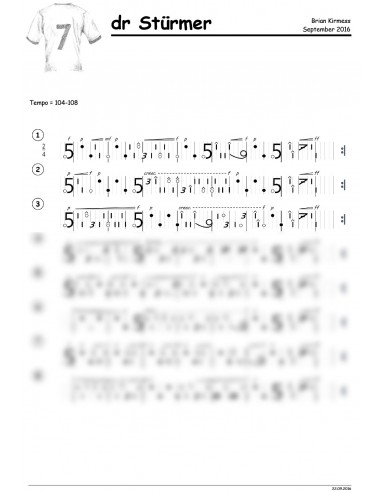 Stürmer, dr / 2 Trommelnoten-Hieroglyphen / Kirmess Brian