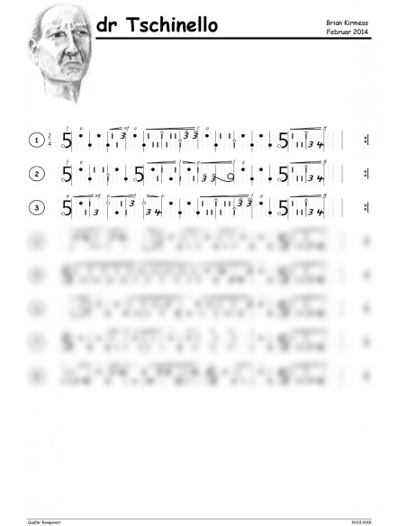 Tschinello 2 Trommelnoten-Hieroglyphen / Kirmess Brian
