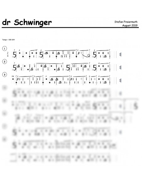Schwinger, dr / 2 Trommelnoten-Hieroglyphen / Freiermuth Stefan